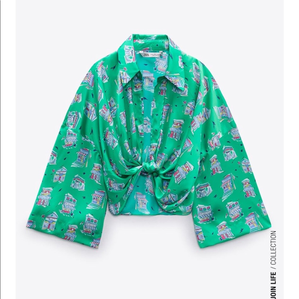 Knotted print shirt
